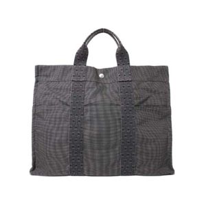 【現品限り】HERMES（エルメス） エールライントートMM キャンバス グレー 【中古AB】