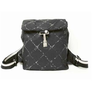 【現品限り】CHANEL（シャネル） 旧トラベルライン リュック ナイロン 黒/白 【中古B】