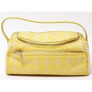 【現品限り】CHANEL（シャネル） トラベルライン バニティ ナイロン カーフ イエロー 【中古AB】
