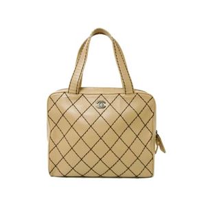 【現品限り】CHANEL（シャネル） ワイルドステッチ ハンドバッグ カーフ ベージュ A14693 【中古AB】