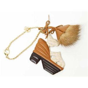 【現品限り】Ferragamo（フェラガモ） キーホルダー 靴モチーフ カーフ ブラウン/パープル/ベージュ 【新品同様】