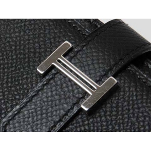 【現品限り】HERMES（エルメス） ベアンスフレ エプソン 黒 ブラック シルバー金具 【新品同様】