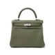 【現品限り】HERMES(エルメス) バッグ ケリー25内 トゴ ヴェールべロネーゼ シルバー金具 【新品同様】