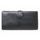 【現品限り】HERMES（エルメス） 財布 ベアンスフレ エプソン 黒 シルバー金具【中古B】