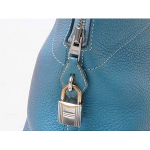  【現品限り】HERMES（エルメス）ボリード31 トリヨン ブルージーン シルバー金具 【中古B】