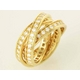 【現品限り】Cartier（カルティエ） スリーバングルズリング ダイヤ YG #51 【中古SA】