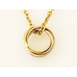 【現品限り】Cartier（カルティエ） トリニティネックレス スリーカラーゴールド【中古A】