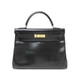 HERMES（エルメス）　ケリー32内　ボックスカーフ　黒／ブラック　ゴールド金具