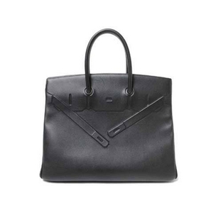 【現品限り】HERMES（エルメス） シャドー（シャドウ） バーキン35 エバーカーフ 黒 ブラック 【中古AB】