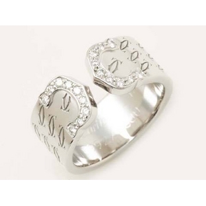 【現品限り】Cartier（カルティエ） C2リング ダイヤ WG #49 2000年クリスマス限定 【中古A】 - 拡大画像