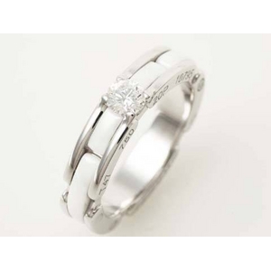 【現品限り】CHANEL（シャネル） ウルトラリング 1Pダイヤ ホワイトセラミック/WG #47 J3094 【中古A】 - 拡大画像