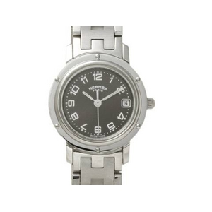 【現品限り】HERMES（エルメス） クリッパー SS グレー文字盤 レディース CL4.210 【中古A】 - 拡大画像