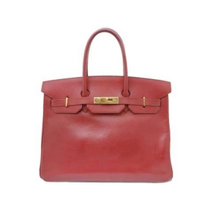 【現品限り】HERMES（エルメス）  バーキン35　アルデンヌ　ルージュヴィフ　ゴールド金具　【中古B】