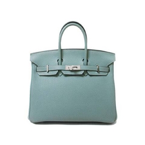 【現品限り】エルメス バーキン25　トゴ　シエル　シルバー金具　【中古AB】