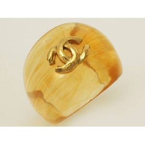 【現品限り】シャネル プラリング　ココ　アメ色【中古A】