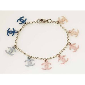【現品限り】シャネル ブレスレット　ココ　ブルー/ピンク【中古A】