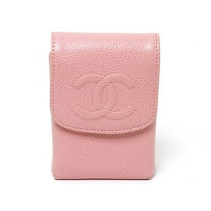 【現品限り】シャネル シガレットケース キャビア ピンク 【中古A】