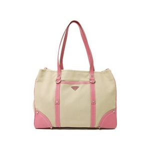 【現品限り】プラダ トートバッグ キャンバス ピンク BR2920 【中古AB】