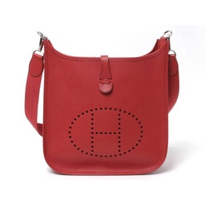 【現品限り】エルメス エヴリンPM エプソン ヴァーミリオンレッド シルバー金具 【中古A】