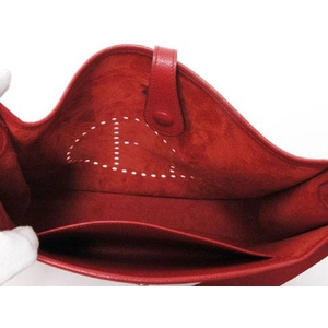 【現品限り】エルメス エヴリンPM エプソン ヴァーミリオンレッド シルバー金具 【中古A】