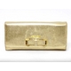 【現品限り】PRADA（プラダ） 2つ折長財布　リボン　ゴールド　1M1132  【中古B】