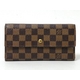 【現品限り】LOUIS VUITTON（ルイヴィトン） ダミエ 3つ折長財布 N61215 【中古B】
