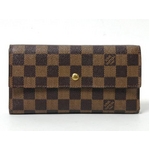 【現品限り】LOUIS VUITTON（ルイヴィトン） ダミエ 3つ折長財布 N61215 【中古B】