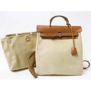 【現品限り】HERMES（エルメス） エールリュック ナチュラル 【中古BC】