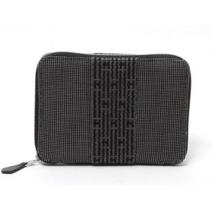 【現品限り】HERMES（エルメス） エールライン ラウンドファスナー財布 グレー 【中古AB】