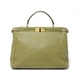 【現品限り】Fendi（フェンディ） ピーカブー ハンドバッグ セレリア カーフ グリーン 8BN210 【新品同様】