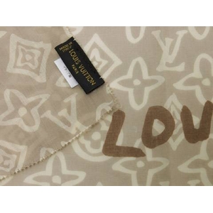 【現品限り】LOUIS VUITTON(ルイヴィトン) タイシエンヌ ストール ベージュ 【中古SA】