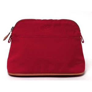 【現品限り】HERMES（エルメス） ボリードポーチ20 赤 レッド シルバー金具  【新品同様】