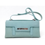 【現品限り】BVLGARI（ブルガリ） ショルダーバッグ エナメル/スエード ブルー 【中古A】