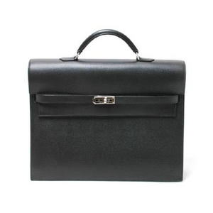 【現品限り】HERMES（エルメス） ケリーデペッシュ34 エプソン 黒 シルバー金具 【中古SA】