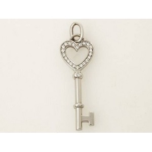【現品限り】TIFFANY（ティファニー） キー ハート ダイヤ チャーム 【中古SA】