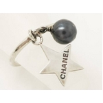 【現品限り】CHANEL(シャネル) シルバーリング スター フェイクパール【中古AB】