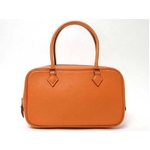 【現品限り】HERMES(エルメス) プリュムエラン シェーブル オレンジ シルバー金具 【中古SA