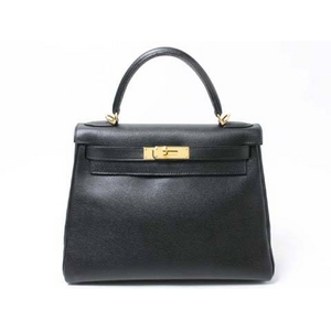 【現品限り】HERMES（エルメス） ケリー28 内 エプソン 黒 ブラック ゴールド金具 【中古A】