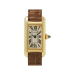 【現品限り】Cartier（カルティエ） タンクアロンジェ YG/革ベルト レディース 【中古A】