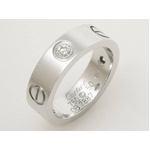 【現品限り】Cartier（カルティエ） カルティエ ラブリング WG ハーフダイヤ #50 【中古SA】