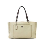 【現品限り】COACH（コーチ） トートバッグ オフホワイト こげ茶 【中古AB】