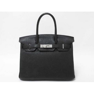 【現品限り】HERMES（エルメス） バーキン30 トゴ 黒 ブラック シルバー金具 【中古SA】