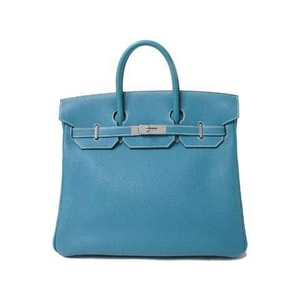 【現品限り】HERMES（エルメス） バーキンの原型 オータクロア32 トゴ ブルージーン シルバー金具 【中古AB】