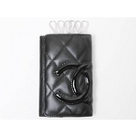 【現品限り】CHANEL（シャネル） カンボンライン キーケース6本 黒/黒 A26723 【中古A】