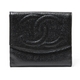 【現品限り】CHANEL（シャネル） Wホック財布 キャビア 黒 A01427 【中古SA】