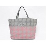 【現品限り】CHANEL（シャネル） トラベルライン トートバッグ グレー/ピンク A47148 新型 【中古A】