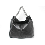 【現品限り】CHANEL（シャネル） チェーンショルダートートバッグ 黒 ブラック 【中古SA】