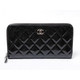 【現品限り】CHANEL（シャネル） マトラッセ ラウンドファスナー長財布 エナメル 黒 ブラック A50097 【未使用】