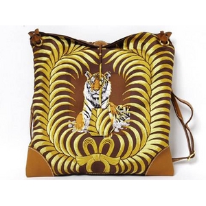 【現品限り】HERMES(エルメス) シルキーシティ 虎 ブラウン 【中古A】