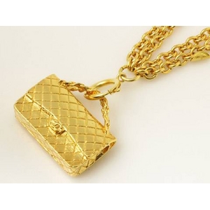 【現品限り】CHANEL（シャネル） ネックレス ゴールド バッグモチーフ【中古AB】 - 拡大画像